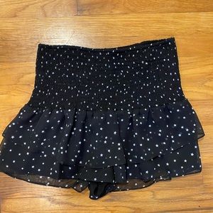 Sugar Lips Black and White Star Skort Size M